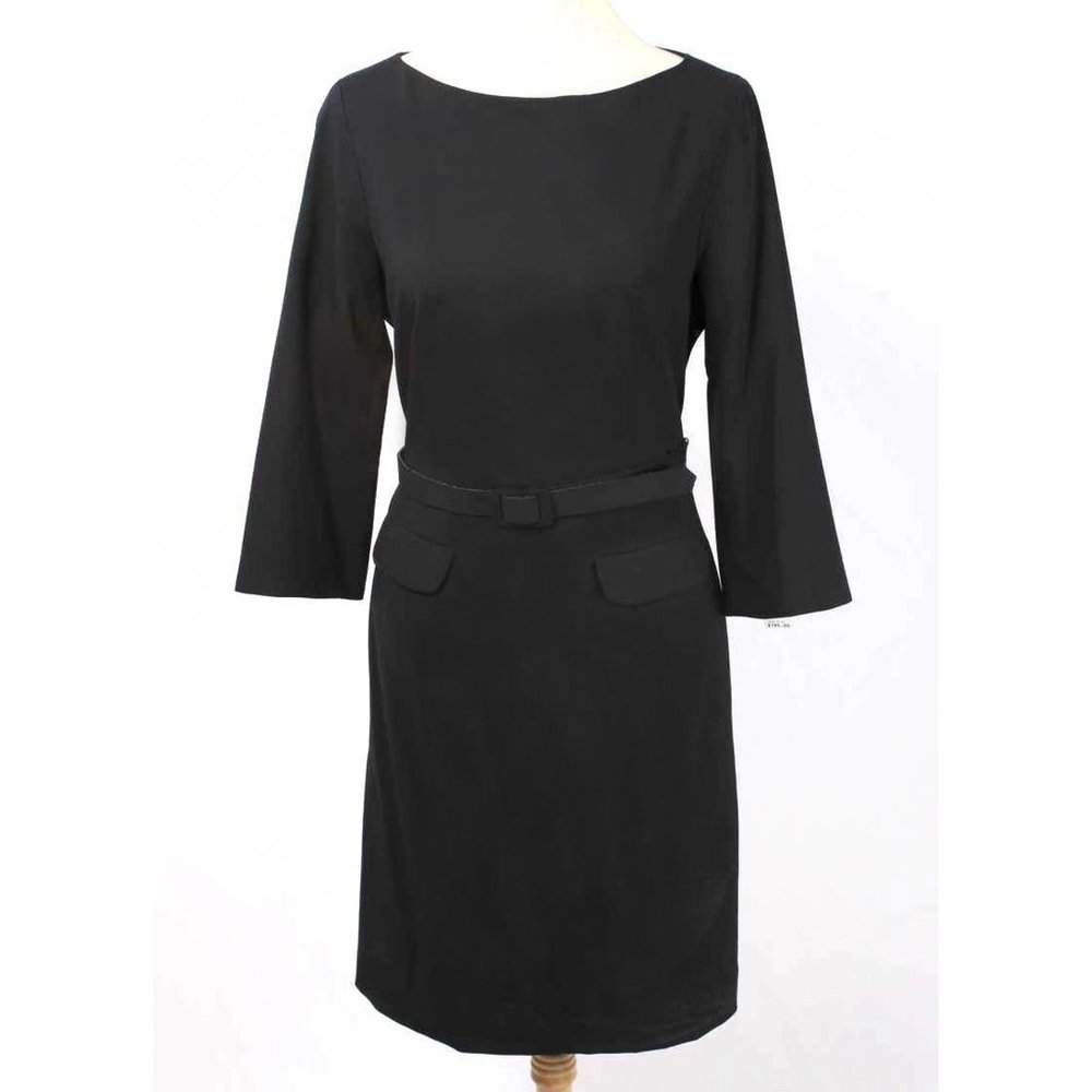 Pendleton Black Belted Wool Blend Sheath Dress NWT
